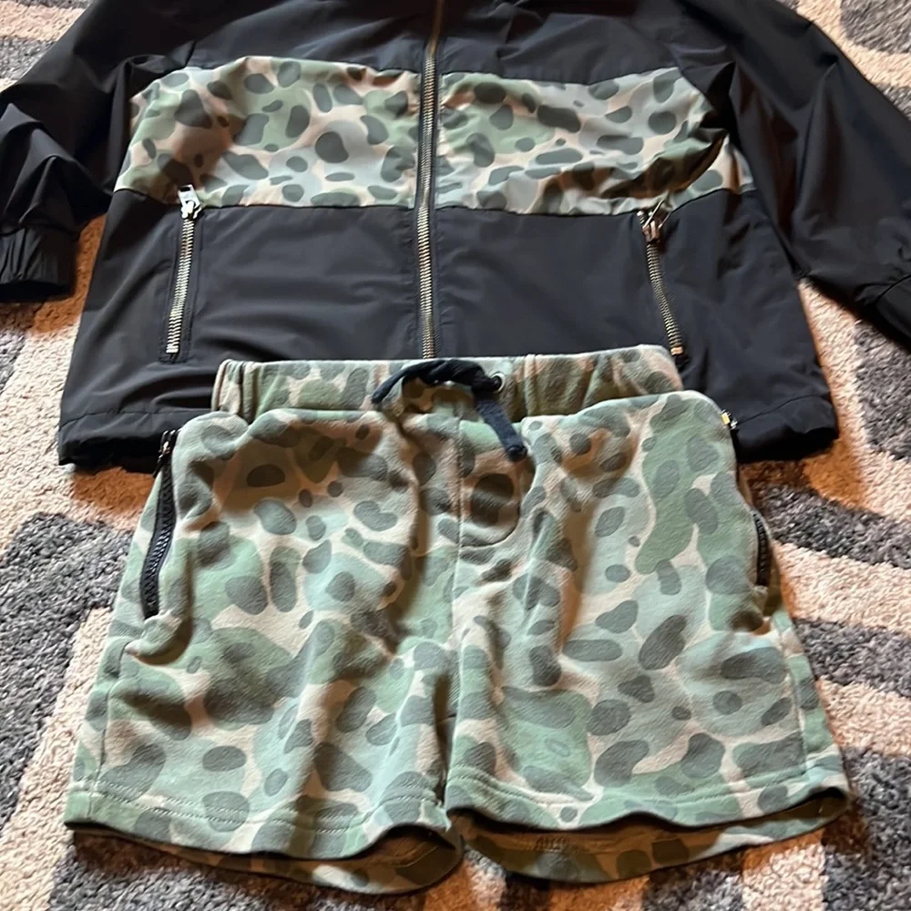 Matching Stella McCartney kids water repellent jacket and matching shorts sz 4 - Picture 4 of 7